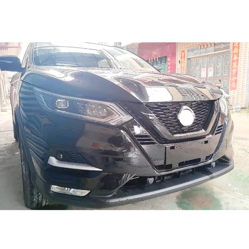 FIT FÜR Nissan Qashqai 2018-2021 J11 ABS schwarz Carbon faser Abdeckung TrimSand barriere streifen Grille motorhaube dekoration form