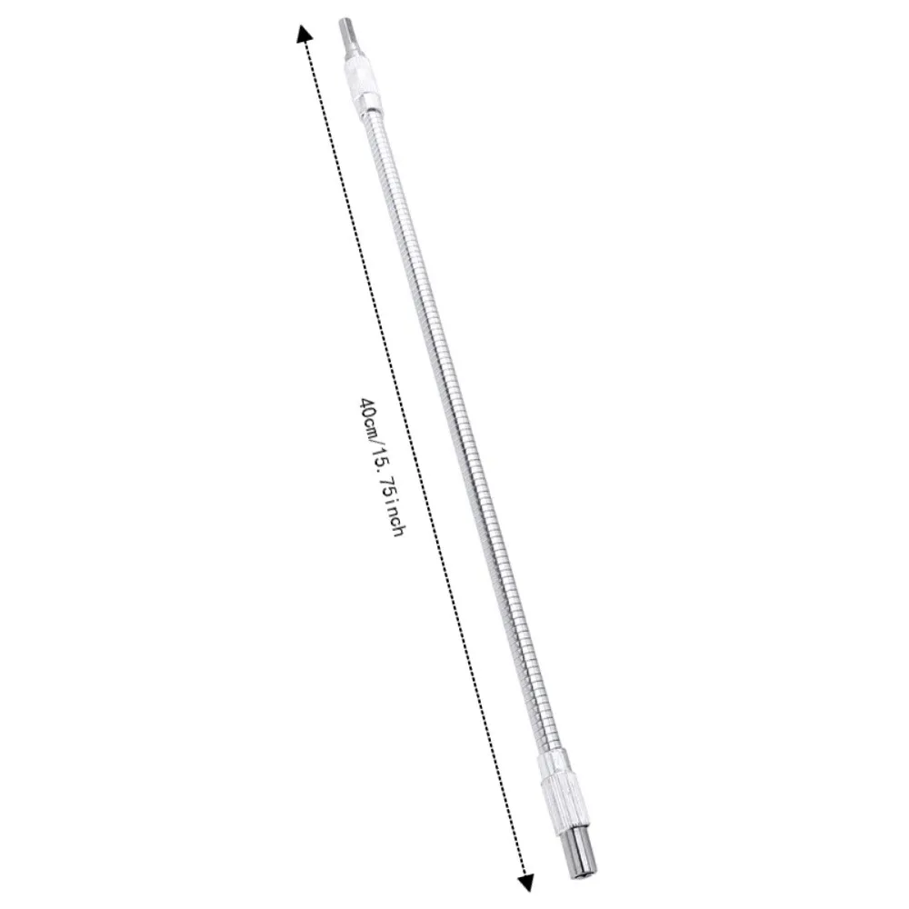 400mm Length Flexible Shaft Extension 15.75 Inch Length 1/4 Hex Shank Screwdriver Bit Holder 1/4 Inch Hex Ratchet Design