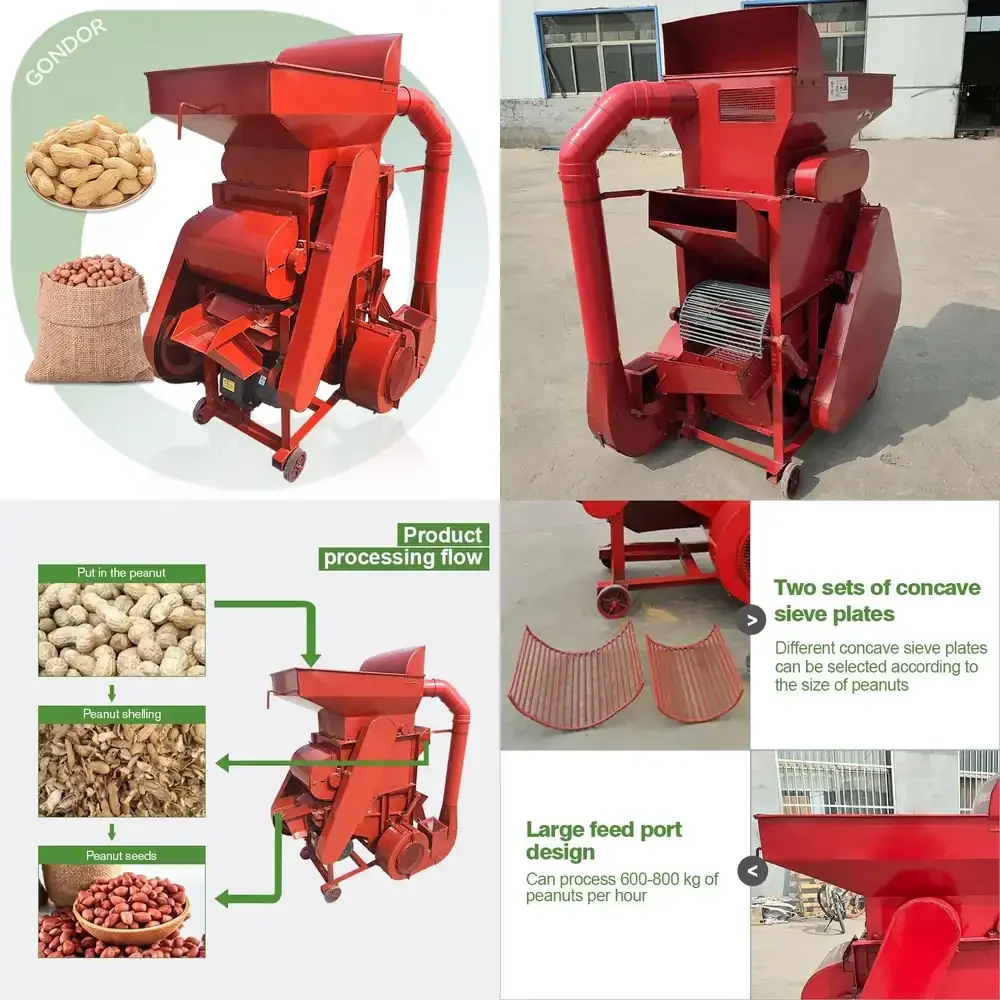 

12Hot Automatic Earthnut Groundnut /Peanut Shell Peel Open Remove Shell Sheller Machine