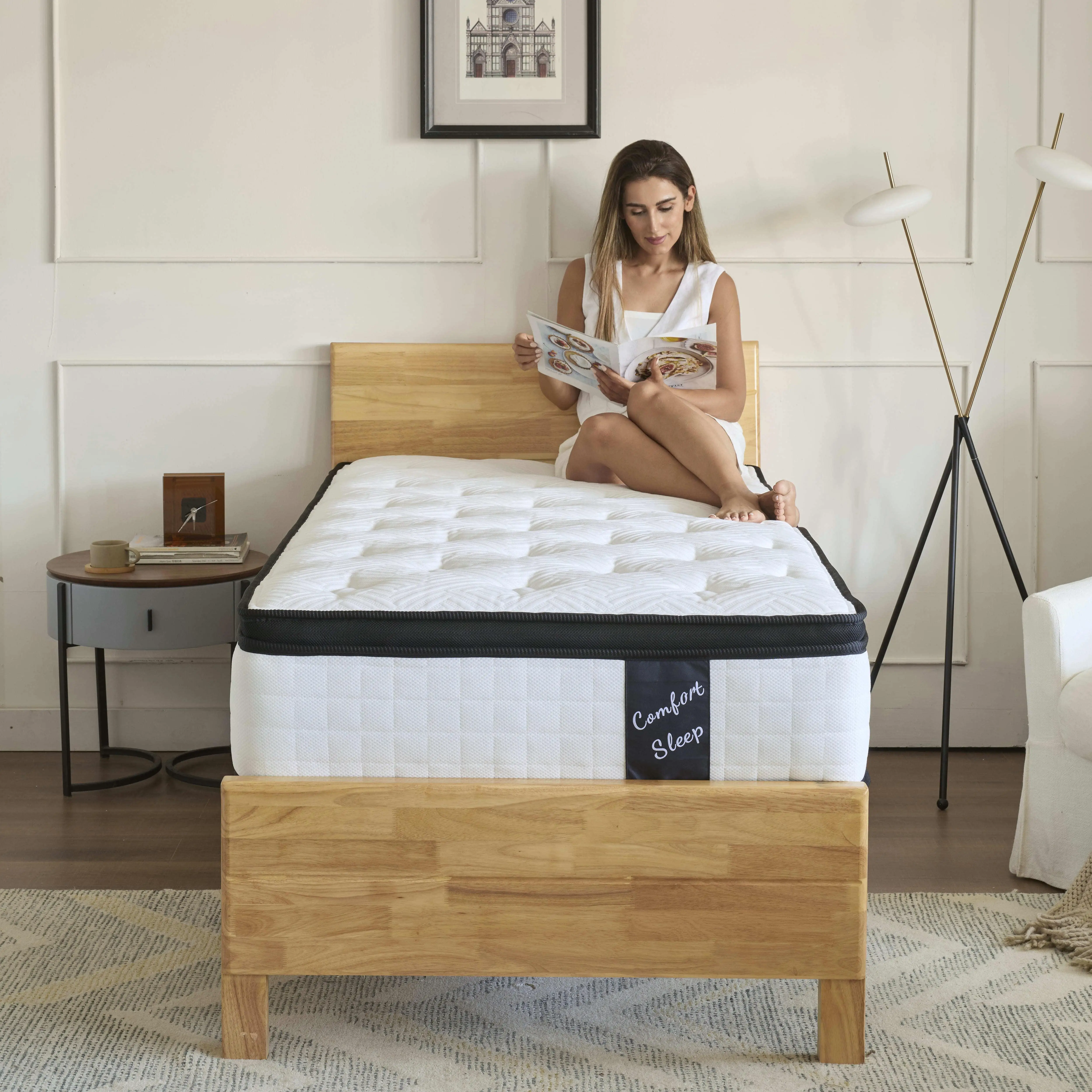 12-Inch Twin Memory Foam Mattress - Bamboo Fiber Fabric, Individual Pocket Springs & High-Density Foam – No Weekend Shipping