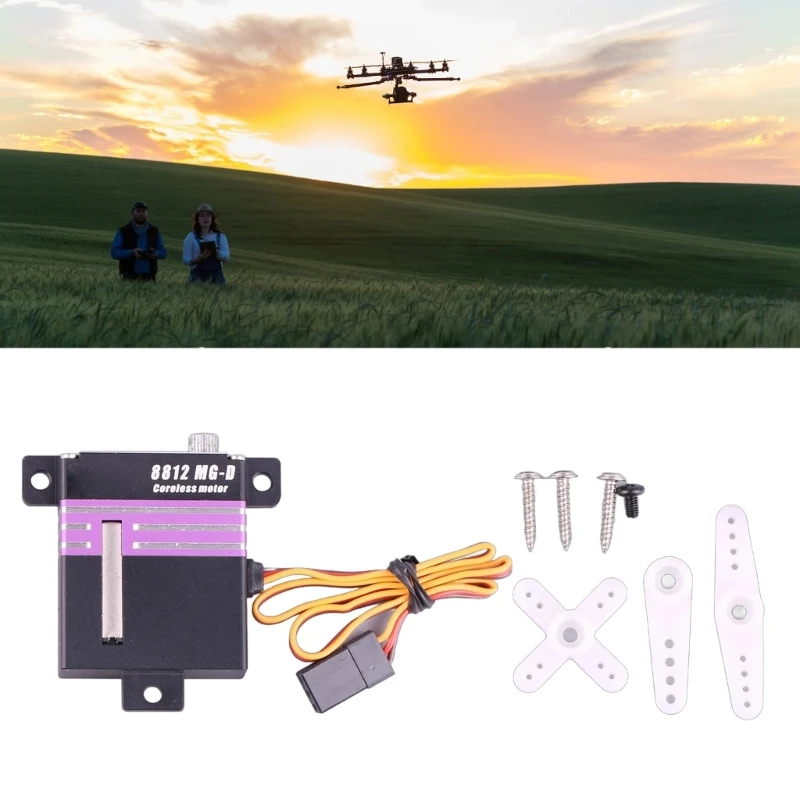 Lightweight PTK 8812 MG-D Digital Servo for Model Aircraft and Indoor Flying Fast Response and Quality Performances