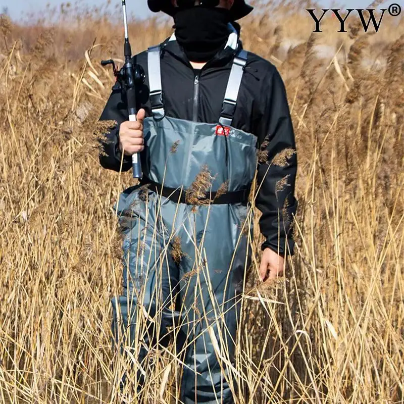 Fishing Waders Pants With Boots Men Women Adult Set Nylon Waterproof Overalls Chest Wader Trousers Fishery Apparel Gear Suit Kit