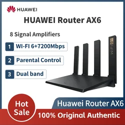 Huawei AX6 WiFi Router Dual band 7200Mbps Mesh Wi-Fi Signal Repeater 4k QAM 8 Channel Wireless Network Amplifier For Home Office