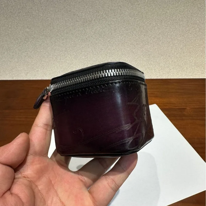 New European and American retro calf leather ancient handmade, graphic watch box, storage box