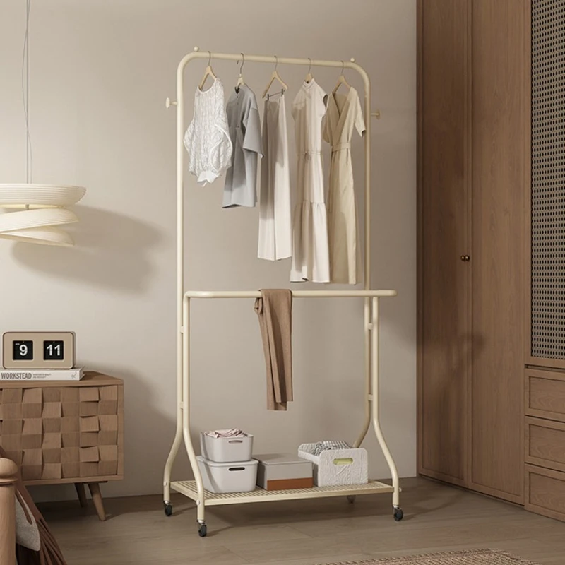 Perchero de pie para dormitorio, organizador de ropa temporal para colgar ropa junto a la cama, mueble de almacenamiento para el hogar.