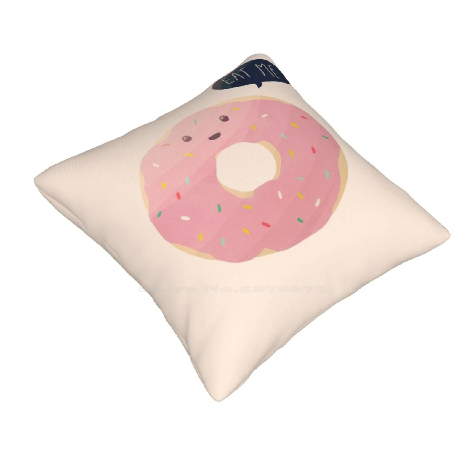 Eat Me Pillows Case Bedroom Home Decoration Donut Food Cut Comic