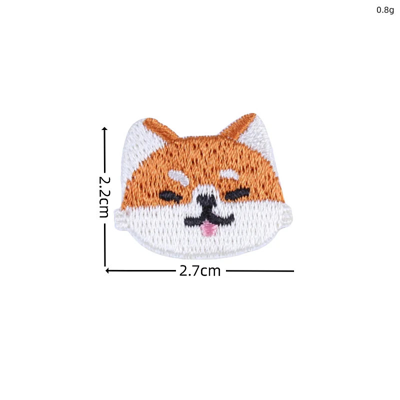 10pc Cartoon Iron On Animal Patches Embroidery Cat Dog Lion Stickers For Clothing Bags Shoes Hats Decoration Badge DIY Material