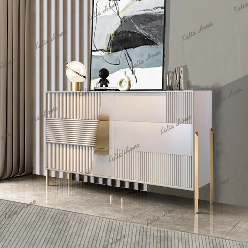 YJ Luxury Wood Living Room Cabinets Organizer Display Showcases Dresser Cabinets Home Storage Cajonera Corner Furniture