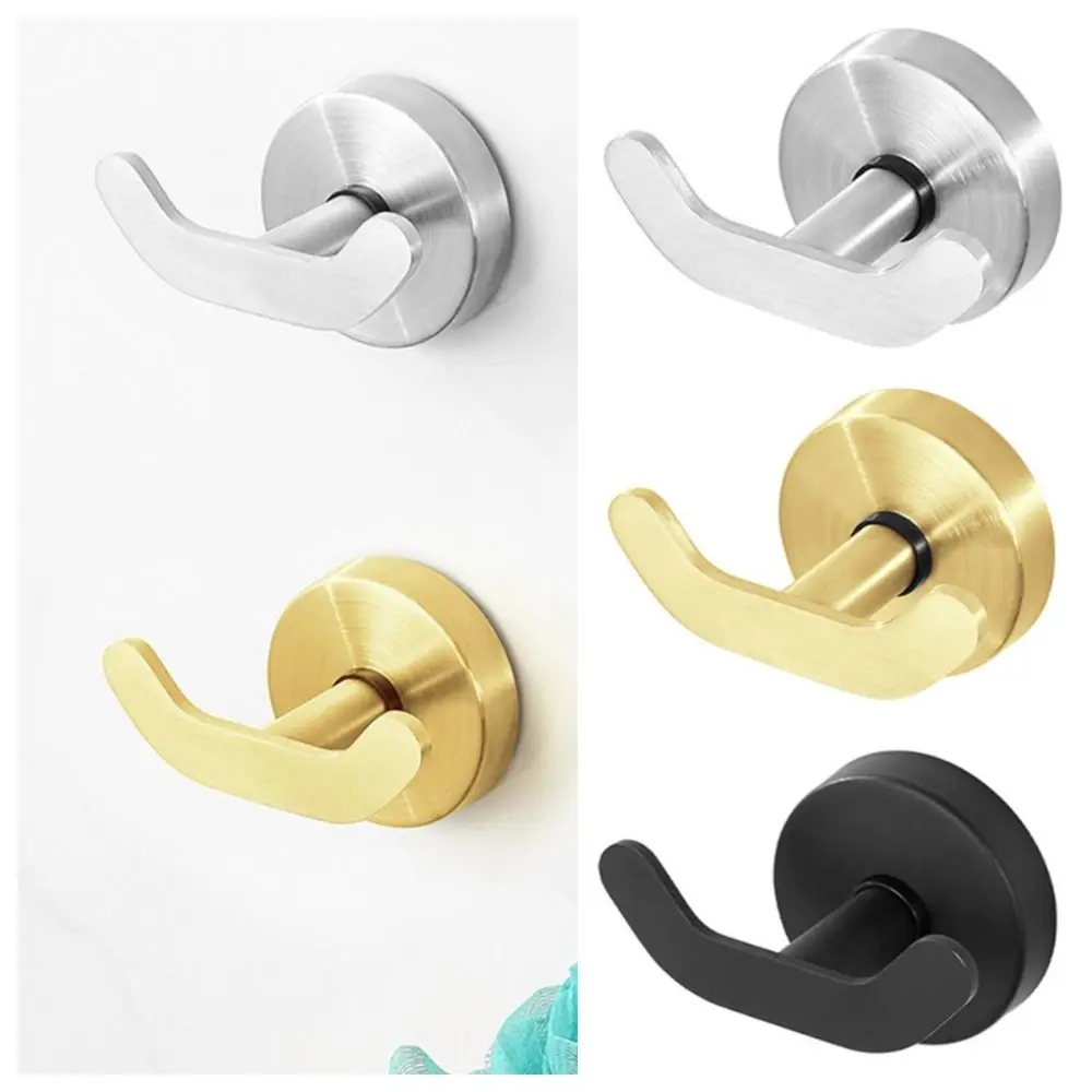 

Suction Cup Powerful Vacuum Hook Dual Hooks Stainless Steel Kitchen Storage Hook Detachable Heavy Duty Bathroom Towel Hooks