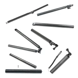 Carbon Fiber Selfie Rod Handle Magic Arm Extension Selfie Grip 1/4 Tripod Adapter for GoPro Camera Monitor Light Vlog