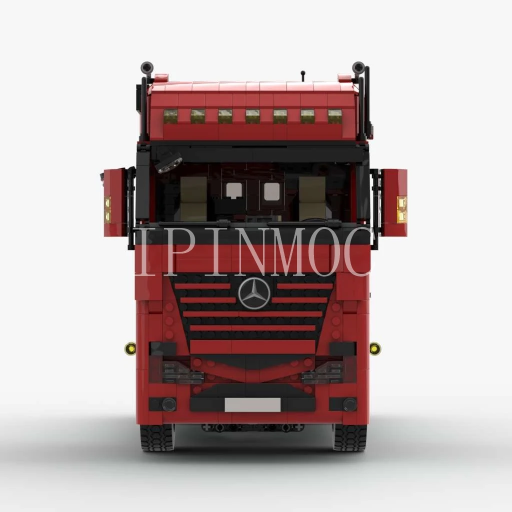 Moc5648+4185 4×2 SEMI TRUCK & 1:18 Feet Refrigerated Trailer PDF Drawing Building Blocks Bricks Birthday Christmas Gift image 2