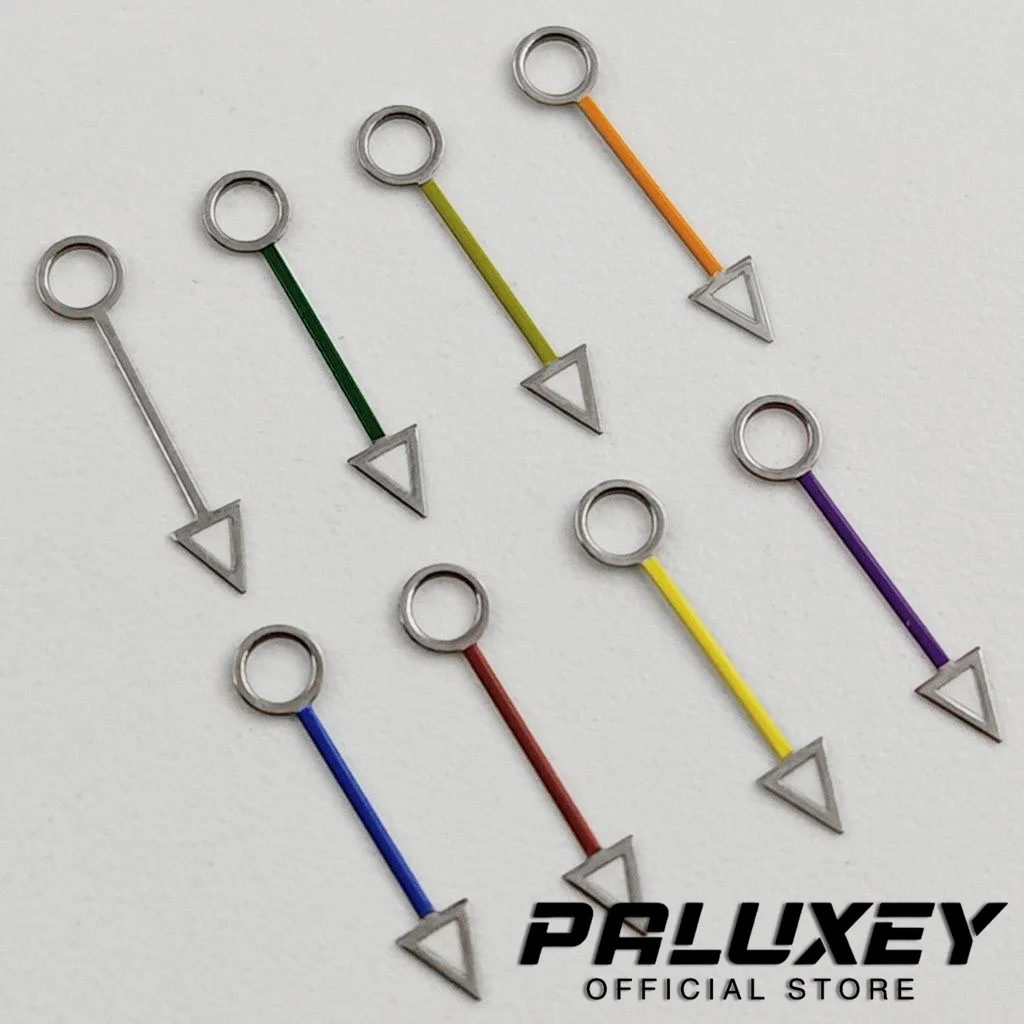 12.5MM GMT NH34 Silver Gold Black Orange Blue Red GMT Watch Hands Luminous Suitable for NH34A 4R34 Movement Replacement Parts