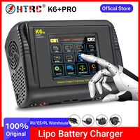 HTRC K6+ Lipo Battery Charger DC 400W AC 200W 12Ax2 RC Charger Balance Discharger For LiHV LiFe Li-lon NiCd NiMh Pb LiPo Batteri