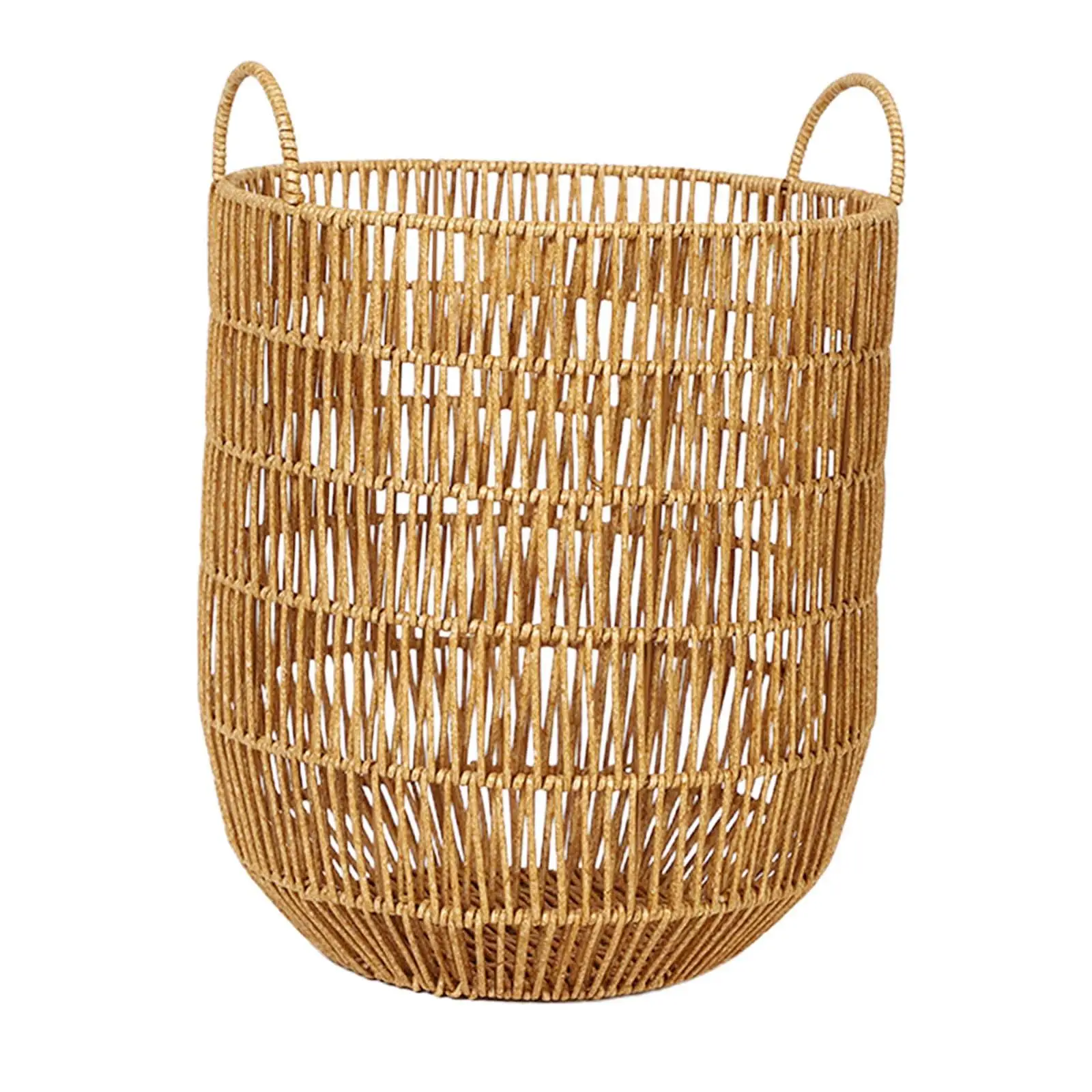 Laundry Basket Bins Toys Bin Clothes Storage Hamper with Handle Wicker Baskets for Home Bathroom Laundry Room Nursery Pillows