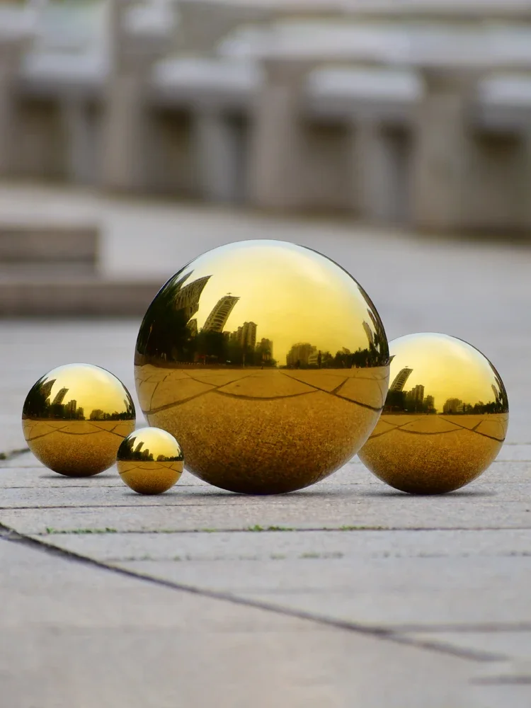 Electroplate Deco Ball 304 Stainless Stell Blue Mirror Gold Round Hollow Hanging Balls Birthday Decoration
