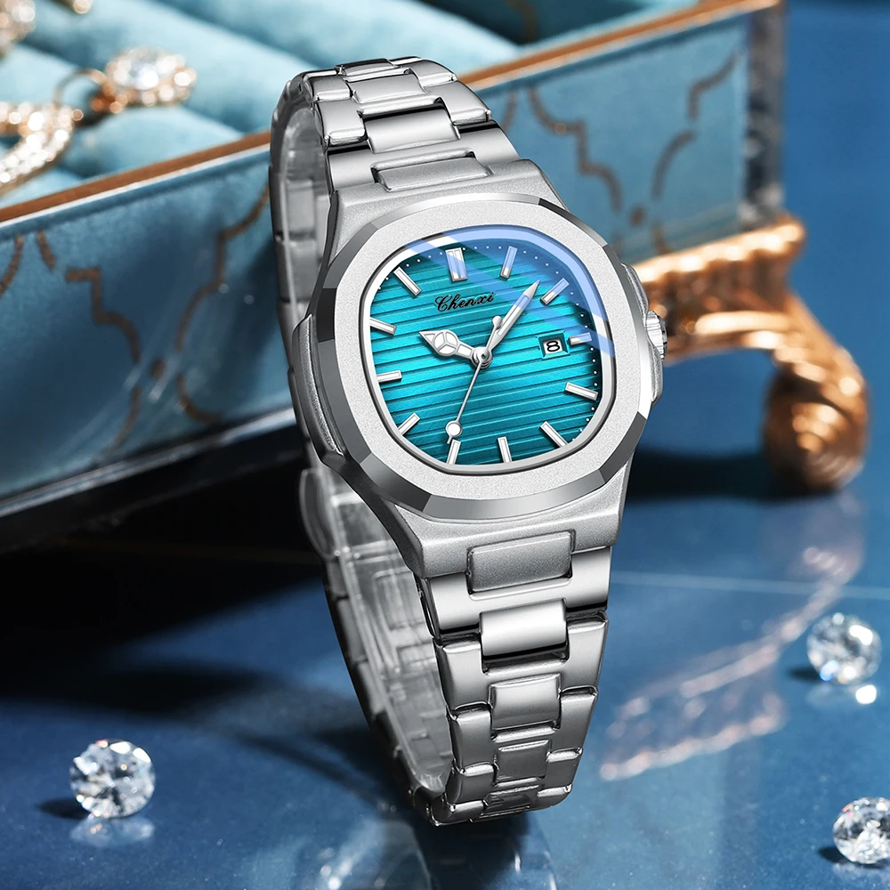 CHENXI Coppia di orologi Coppia di orologi da polso al quarzo di moda per uomo e donna Orologio da donna 2023 Nuovo prodotto Set di orologi per lui e per lei