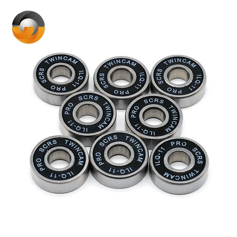 8 szt. Łożysk 608RS ABEC-11 608 do rolek, hulajnóg, deskorolek 8X22X7mm, czarne łożyska 608 o wysokiej wydajności