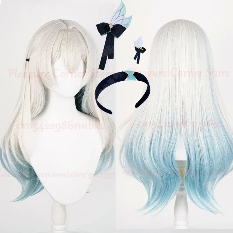 ZA01 Honkai Star Rail Firefly Cosplay Wig 67cm Long Straight Wig Anime Wigs Heat Resistant Synthetic Firefly Cosplay WigsZa0@