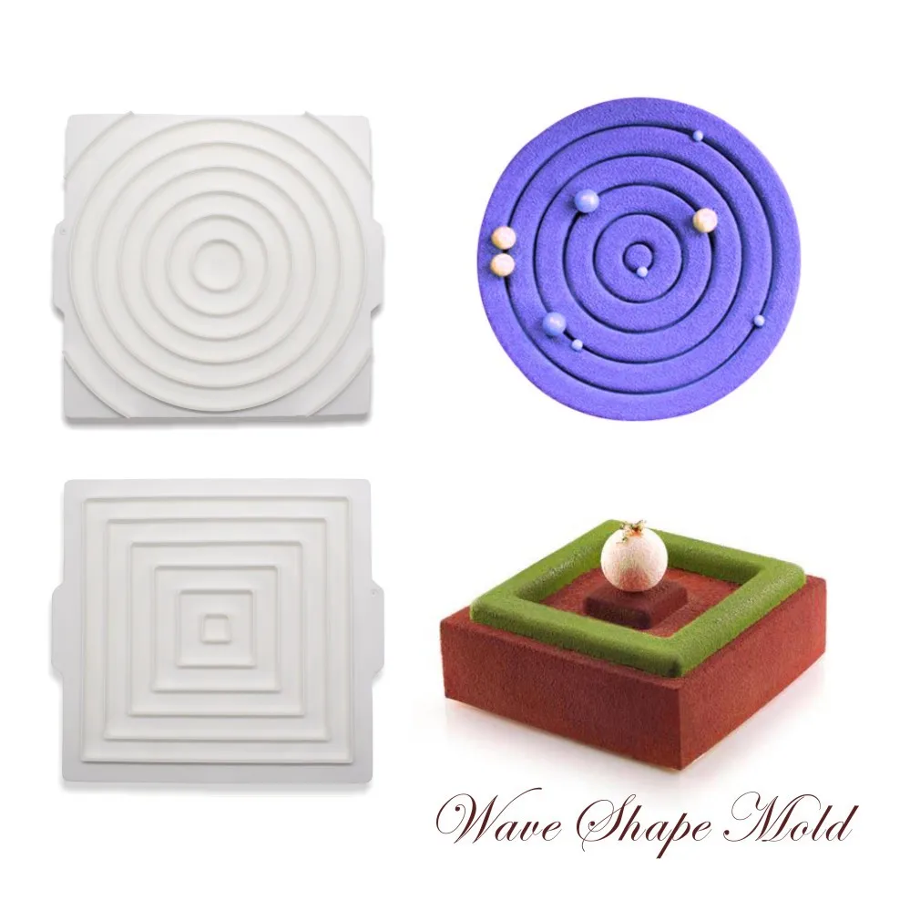 Double-sided ripple starry sky mousse mold cake silicone mold baking utensils handmade soap mold French dessert mold