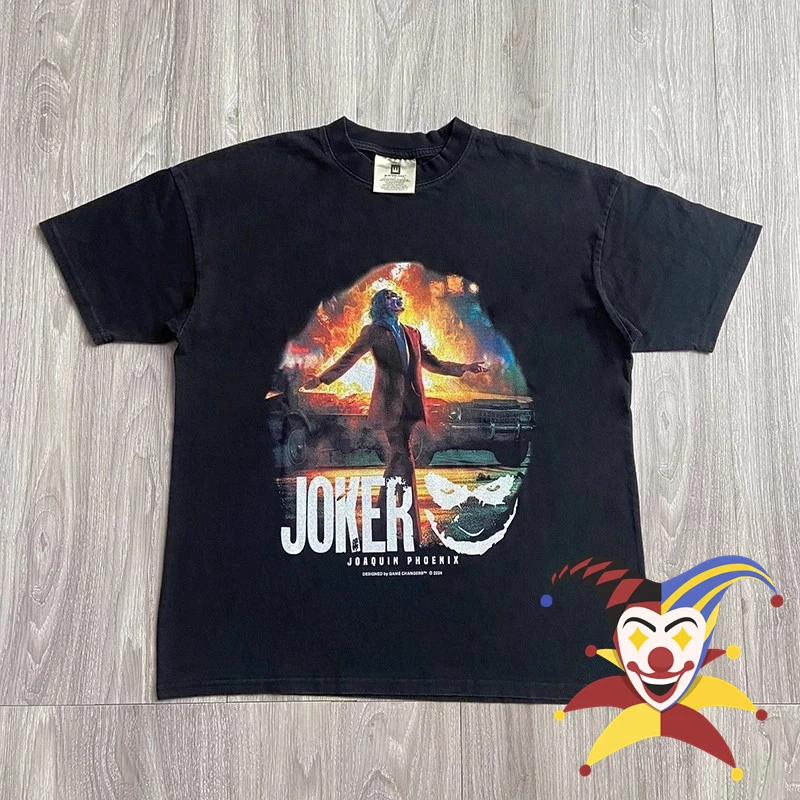 Joker Tee Men Women T Shirt Role Graphic Print T-shirt Movie Poster Tops Short Sleeve