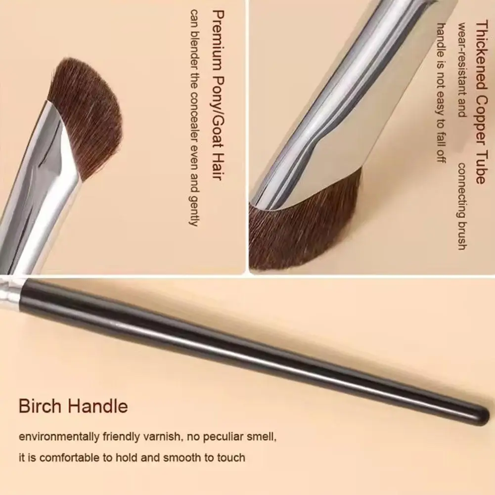 Horsehair Sickle Nose Shadow Brush Oblique Nose Trim Brush Shadow Side Shadow Brush Oblique Knife Highlight Makeup Concealer