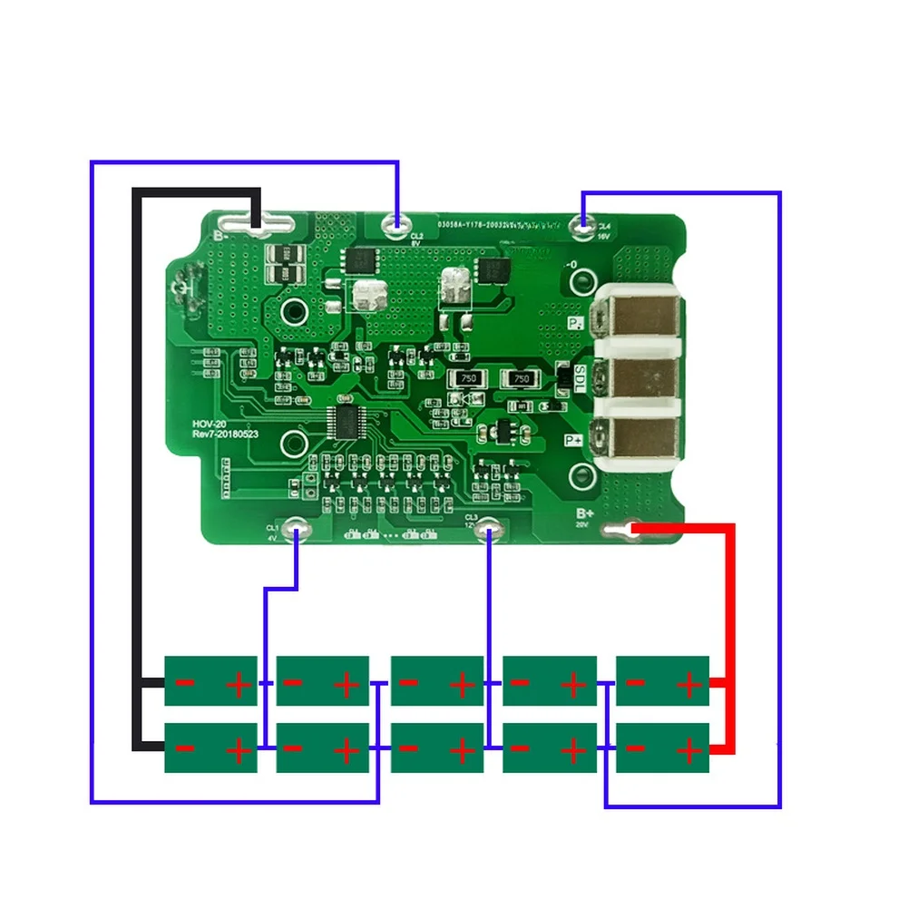 

Плата защиты аккумулятора для самостоятельной сборки, плата печатной схемы защиты аккумулятора для безопасного использования, защита от переразряда.