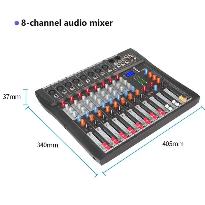 Imagem -04 - Amplificador Mixer de Áudio com Usb Canais Home Karaoke Speaker dj Ktv Party Stage Church Show bt pa System