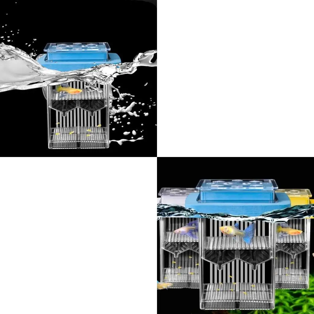 

X4YE Floating Acrylic Breeder Box for Fish Tanks for Isolating Sick Fish or Hatching Eggs
