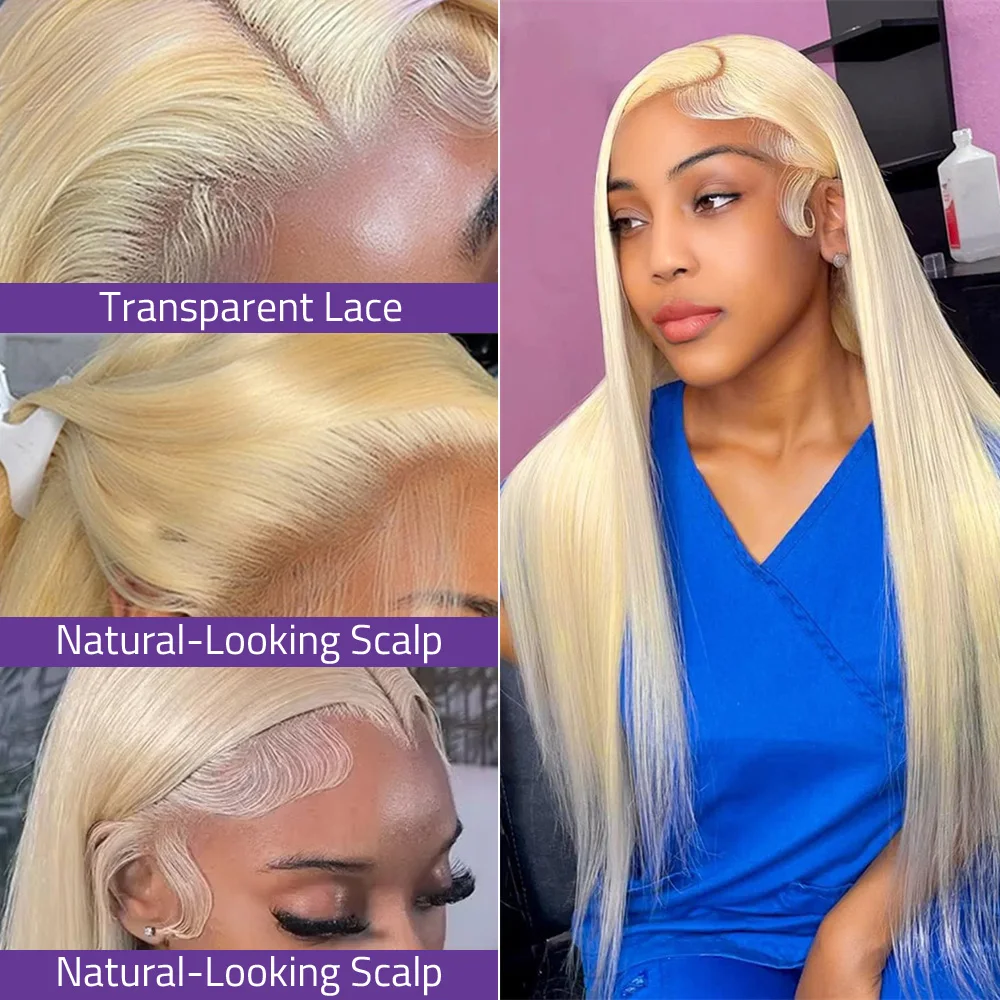 36 بوصة # 613 باروكة من شعر طبيعي برازيلي 13x6 Hd باروكة أمامية من الدانتيل شعر طبيعي مفرود شعر مستعار عسلي أشقر اللون باروكة أمامية من الدانتيل البشري.