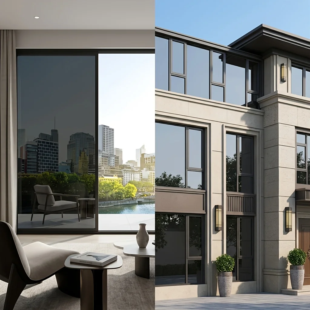 Einweg-Sichtschutzfolie für Fenster, Wärmeschutz, UV-Schutz, Sonnenschutz, statisch haftend, ohne Klebstoff, für Zuhause und Büro