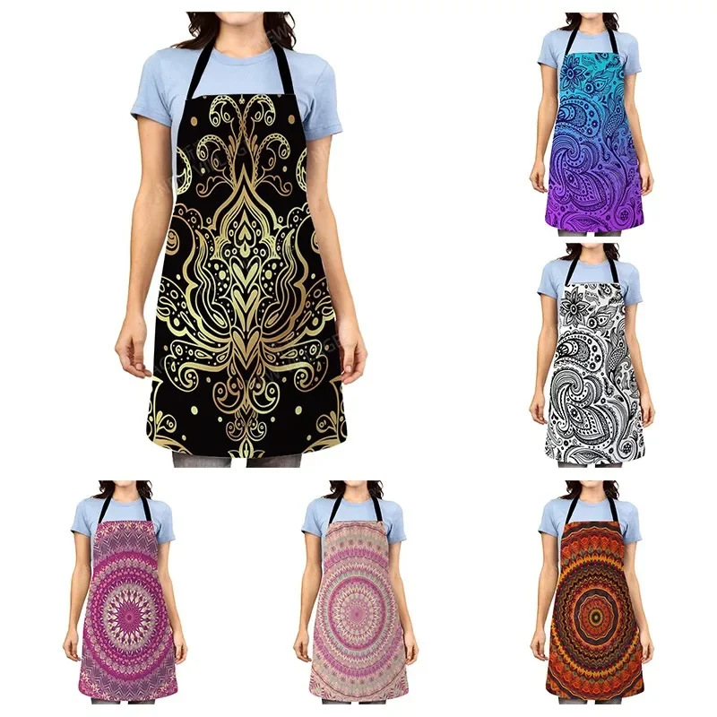 Mandala Aesthetic Women kitchen apron original Children Waterproof girl custom man waiter work apron oil proof vintage Persia