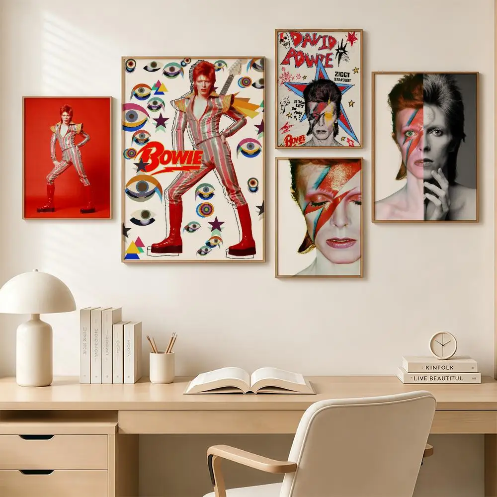 Retro Singer D-David B-Bowie Poster Print Painting Wall Art Living Room Office Decoration Frameless