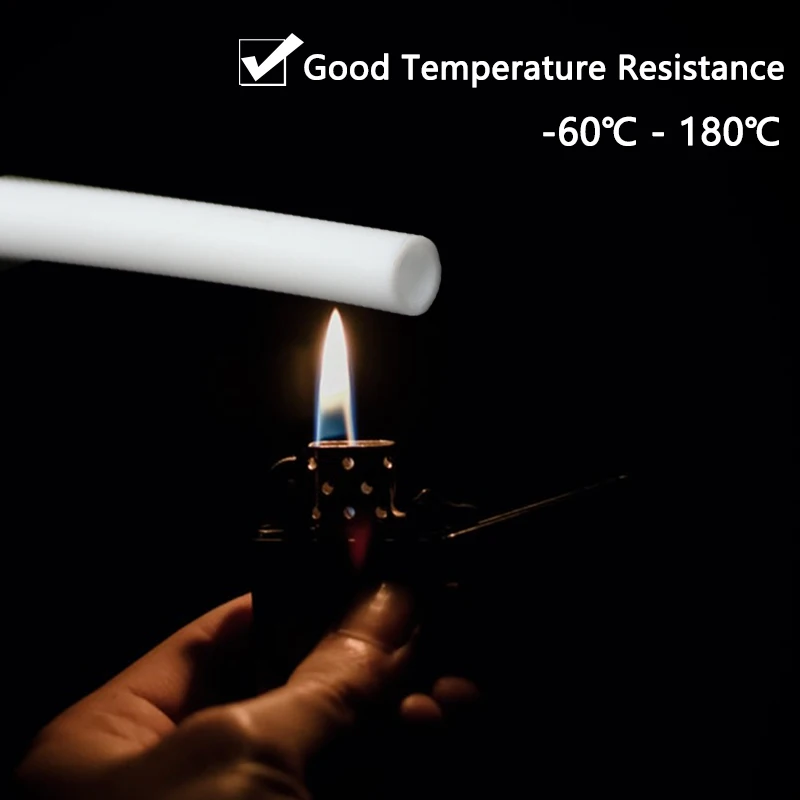 1-20m High Temperature Resistant Food Grade Silicone Hose Dia 0.5mm ~ 32mm Odorless Household Straw Drinking Water Pipe White