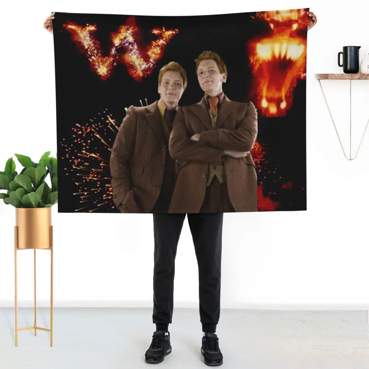 

Fred and George Weasley Throw Blanket Fuzzy Plush Throw Blanket for Sofa Chair