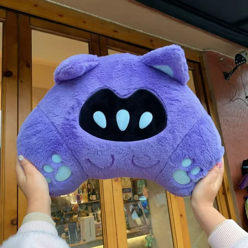 

Cute Kawaii VALORANT Omen Purple Cat Plush Pillow Soft Stuffed Cat with Removable Cover, Cute Back Cushion Gift Fans Room Decor