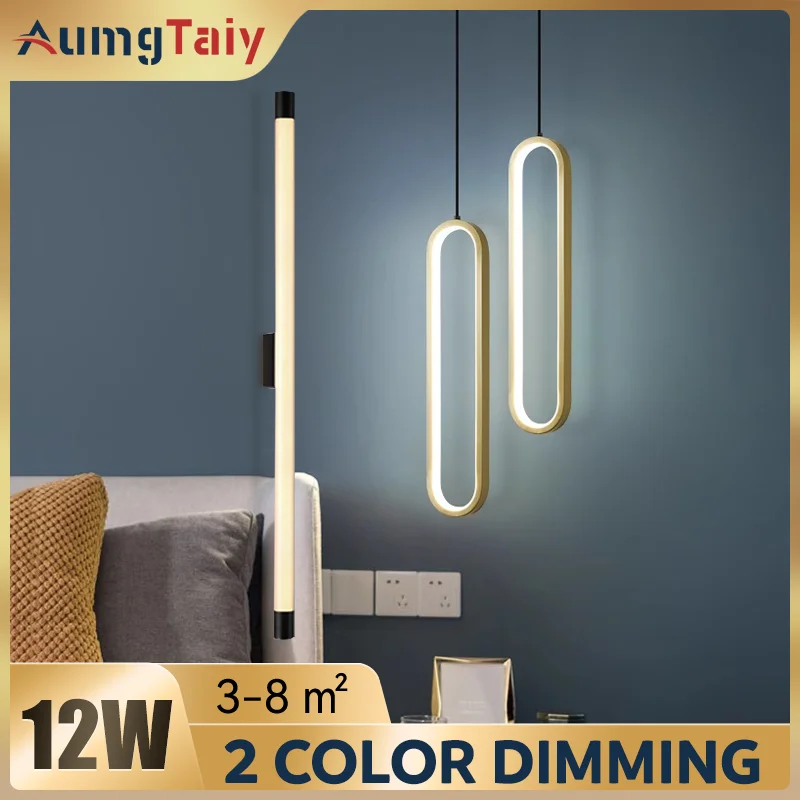 

Post-Modern Led Pendant Lights Circular Circle Hang lamp Staircase Lamps for Bedroom Kitchen Dining Living Room Luminaire