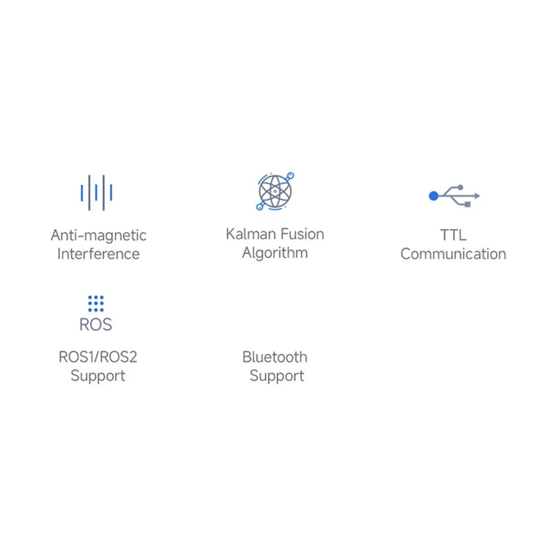 N75R-10-Axis DOF ROS IMU (A) Sensor UART ARM 32 DSP Procesador BLE 5.3 Bluetooth / Acelerómetro / Giroscopio / Magnetometro
