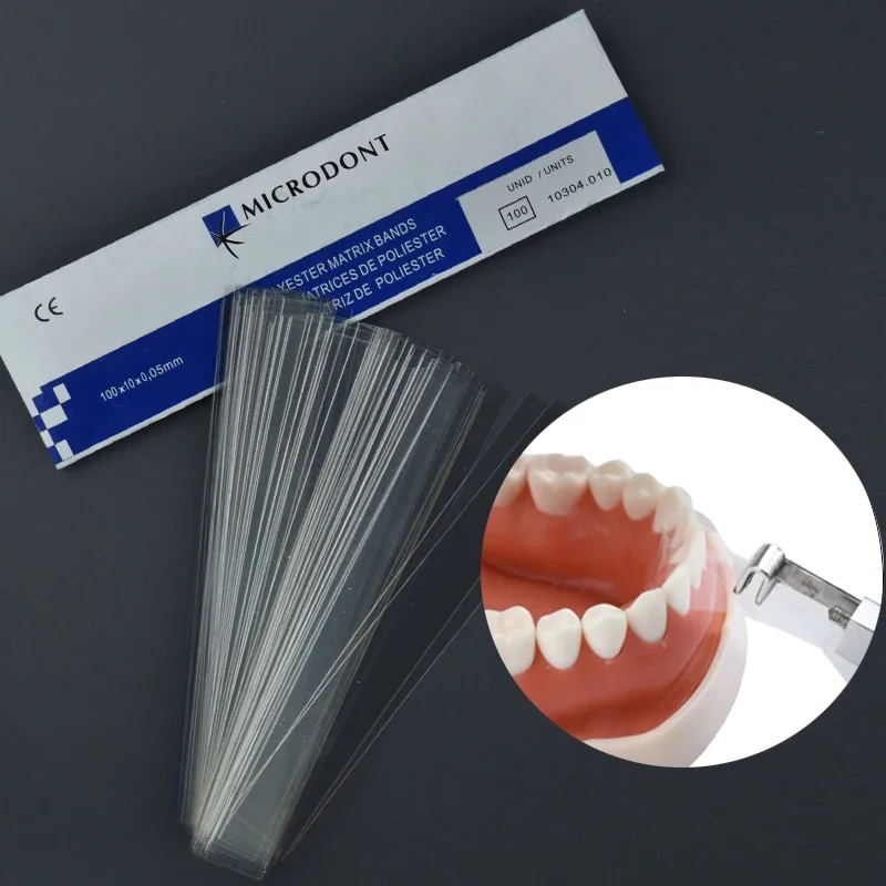 10 pack Dental Polyester Matrix Bands Matrices Dental Material Matrices Without Matrix Retainer Dental Products