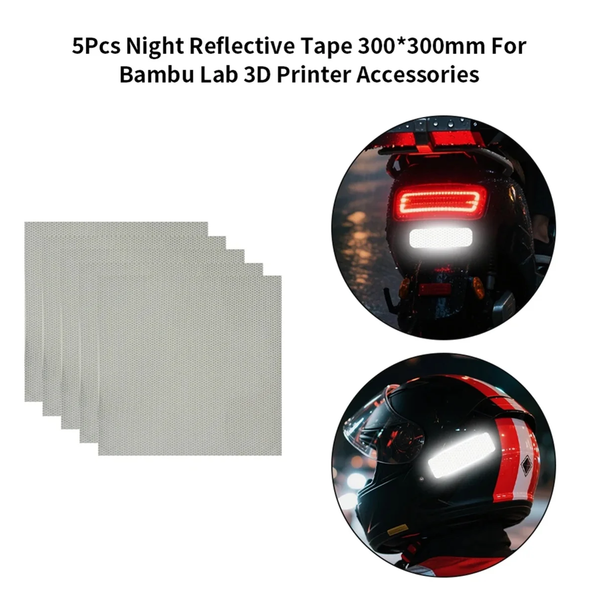 

AB51 5PCS for H2D 300x300mm Reflective Stickers Knife Cut Handmade DIY Night Warning Anti-Collision Stickers
