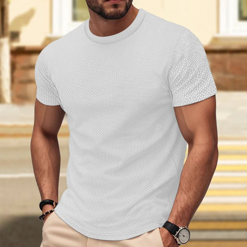 

Summer New Men's Short-sleeved T-shirt Brand O Collar Breathable Slim Tops Men's Running Sports Tshirt Tide Vintage T Shirt Tops