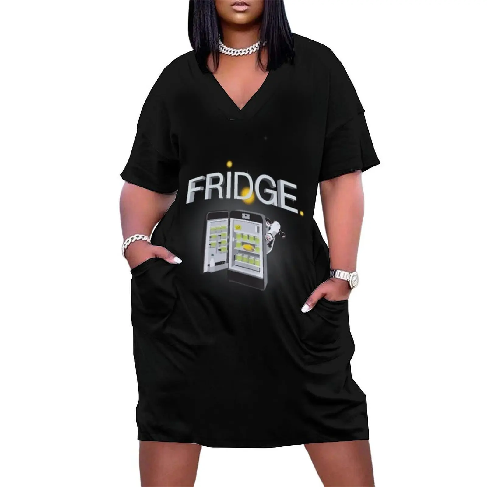 

FriDge"...The Appliance of Science! Loose Pocket Dress clothes for woman loose women"s dress women dress