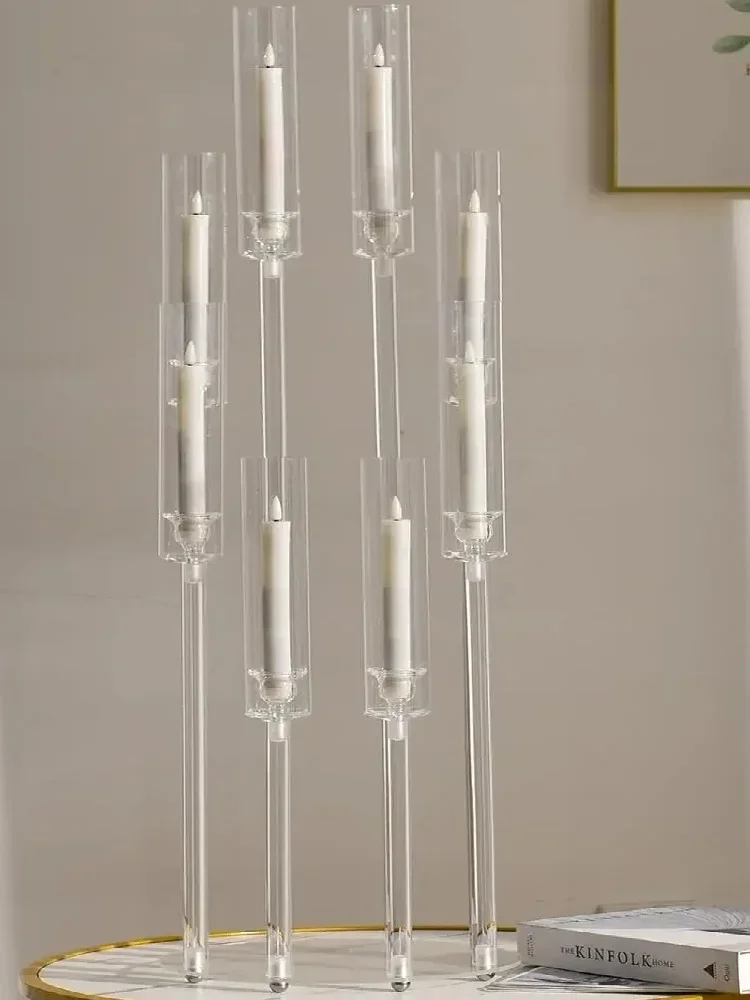 2 10-teiliges Set Transparenter Acryl-Kerzenständer für Hochzeiten, Partys und Events, Tischdekoration, Mehrere Packungsgrößen Verfügbar – Detail 9