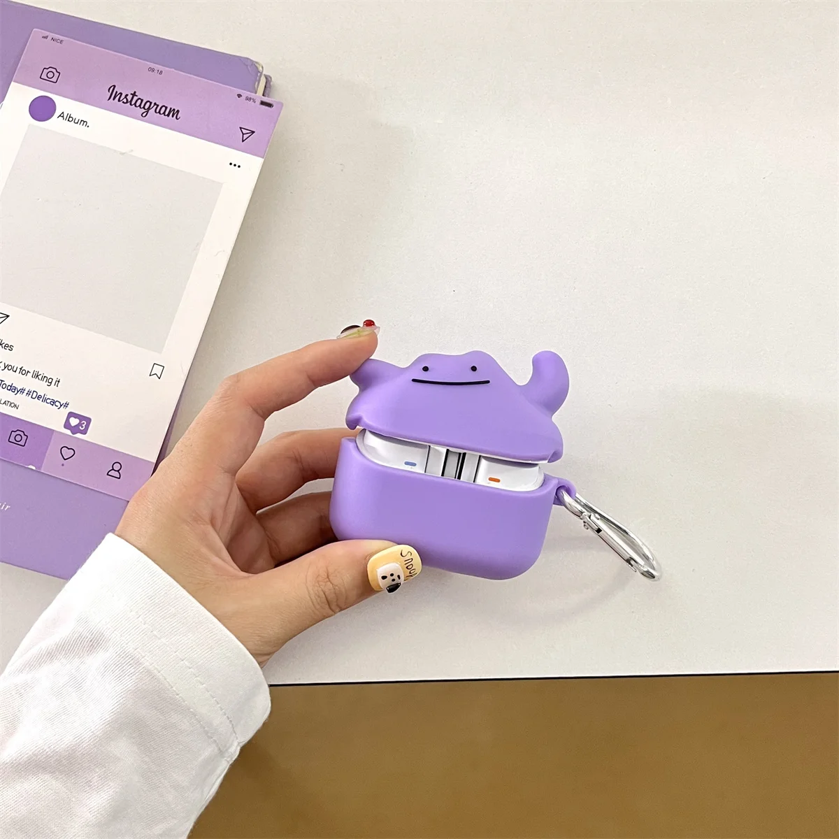 삼성 갤럭시 버즈 3 및 갤럭시 버즈 3 프로용 커버, 인기 일본 애니메이션 캐릭터 디자인, 실리콘 이어 버드 케이스, 후크 포함