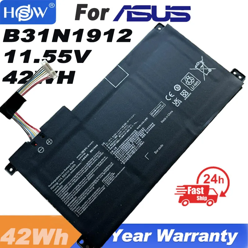 

11.55V 42Wh B31N1912 Battery For ASUS VivoBook 14 E410MA L410MA E510MA E410KA E510KA E510MA F414MA L510MA R522MA R522MA In Stock