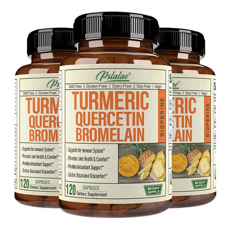 Quercetin with Bromelain & Turmeric - Naturally Supports Joint Health, Balances Inflammation, Antioxidant, Boosts Immunity