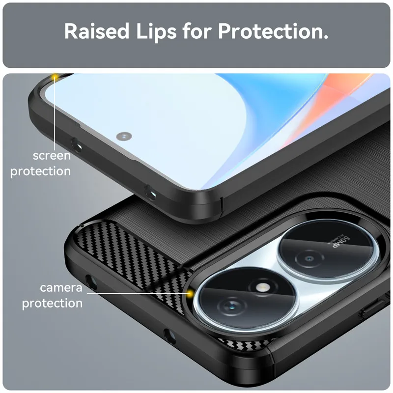 Coque de protection antichoc en silicone pour Honor X7B, X7B, X8B, X9B, étui de luxe en TPU brossé pour téléphone portable