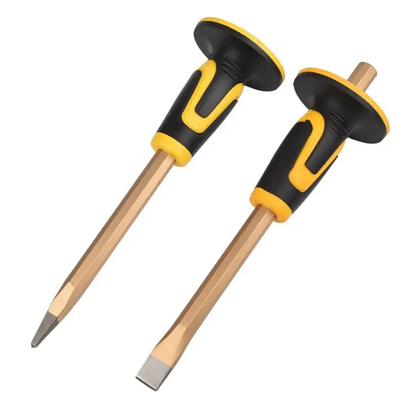 TKOH-Masonry Chisel Set Pointed & Flat Rock Chisels Hand Protection