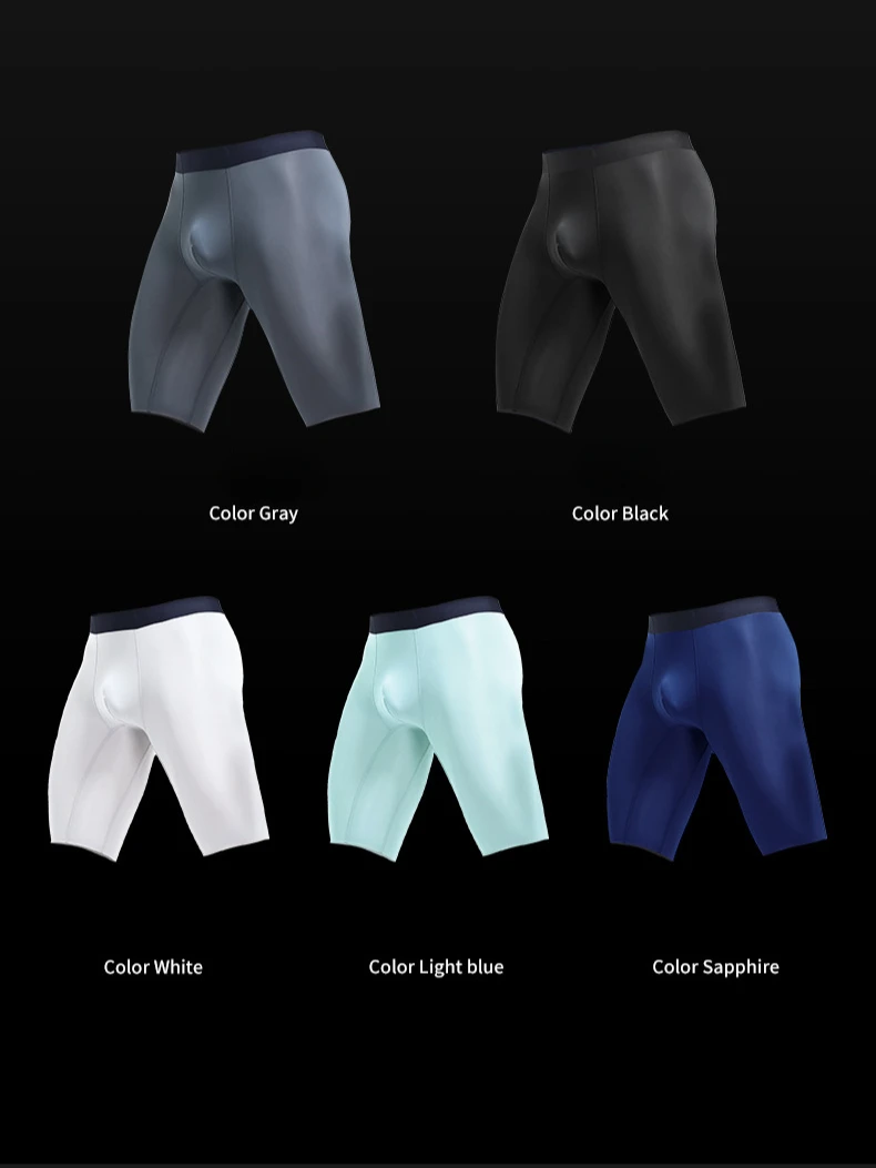 

Men's Underwear Boxer Shorts Slim Thin Ice Silk Quick Dry Breathable Pouch Mid-length Leg Design Men's Sports Underpants