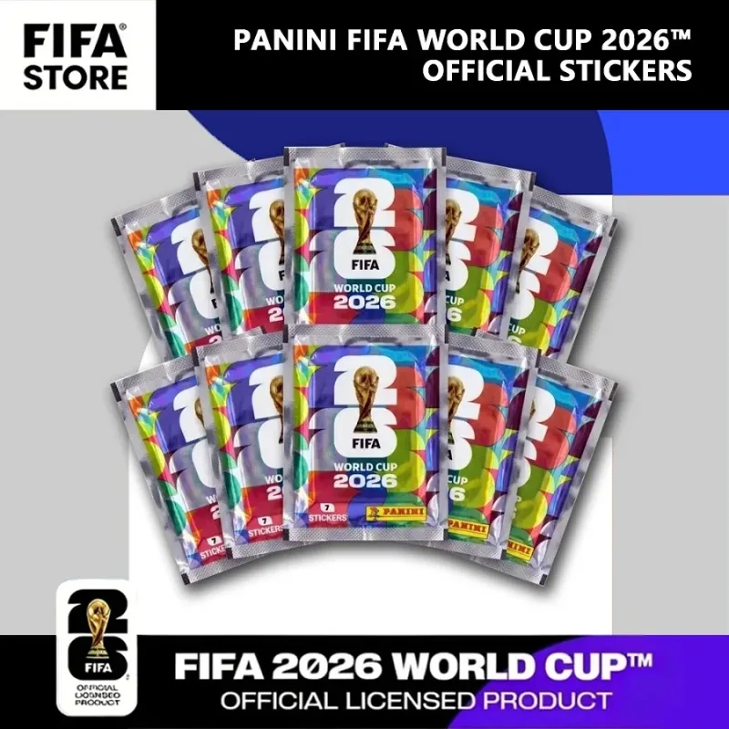 Autocollants de football Panini officiels de la Coupe du Monde 2026, sous licence FIFA, pack de collection sportive, cadeau pour enfant, passe-temps footballistique*
