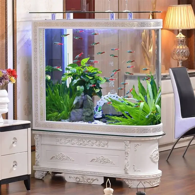 European ecological aquarium screen bullet large and medium-sized living room lazy people do not change the water aquarium